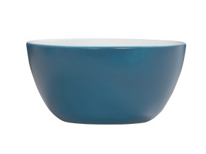 Sophie 48 oz Stone Blue and White Soup Bowl